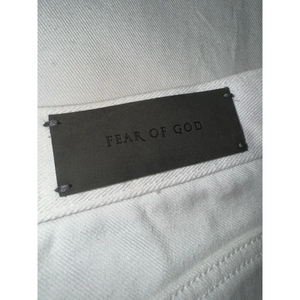 EUC Fear of God Fourth Collection White Skinny Jeans